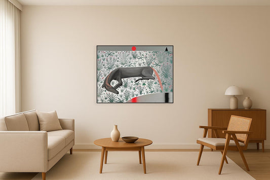 Caballo gris tumbado